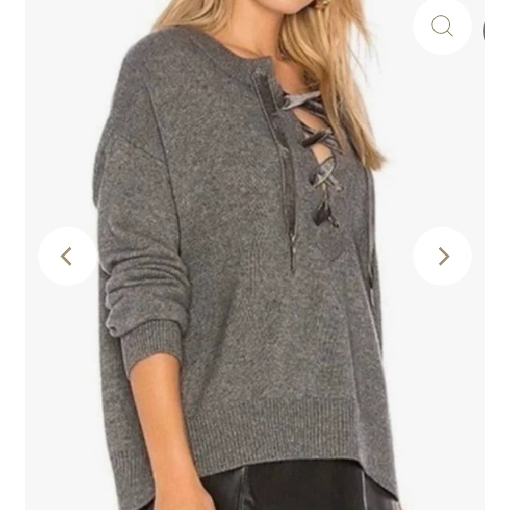 Rails Olivia wool and cashmere lace-up sweater Women Size XS